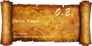 Opra Emma névjegykártya